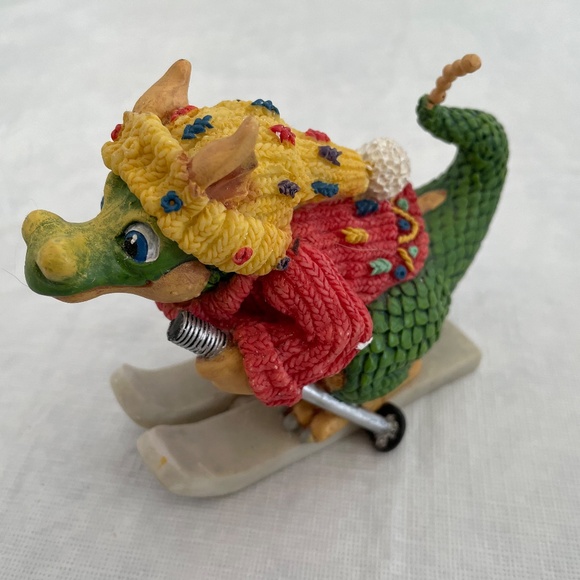 NEW Spangler's Realm Dragon "Downhill Racer" #191013 Figurine - Picture 2 of 4
